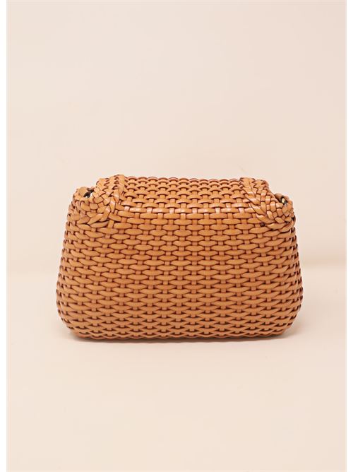 borsa in pelle intrecciata pesca Laboratorio Capri | 602PEACHPUFF